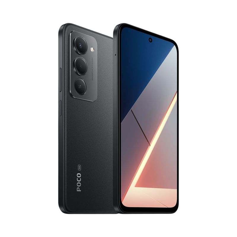 Xiaomi POCO M8S 5G 128 GB con pantalla AMOLED frontal oblicuo