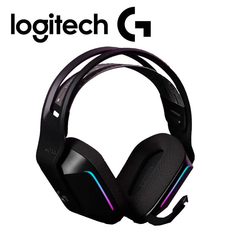 Audífonos gamer Logitech G733 Lightspeed negros dorsal