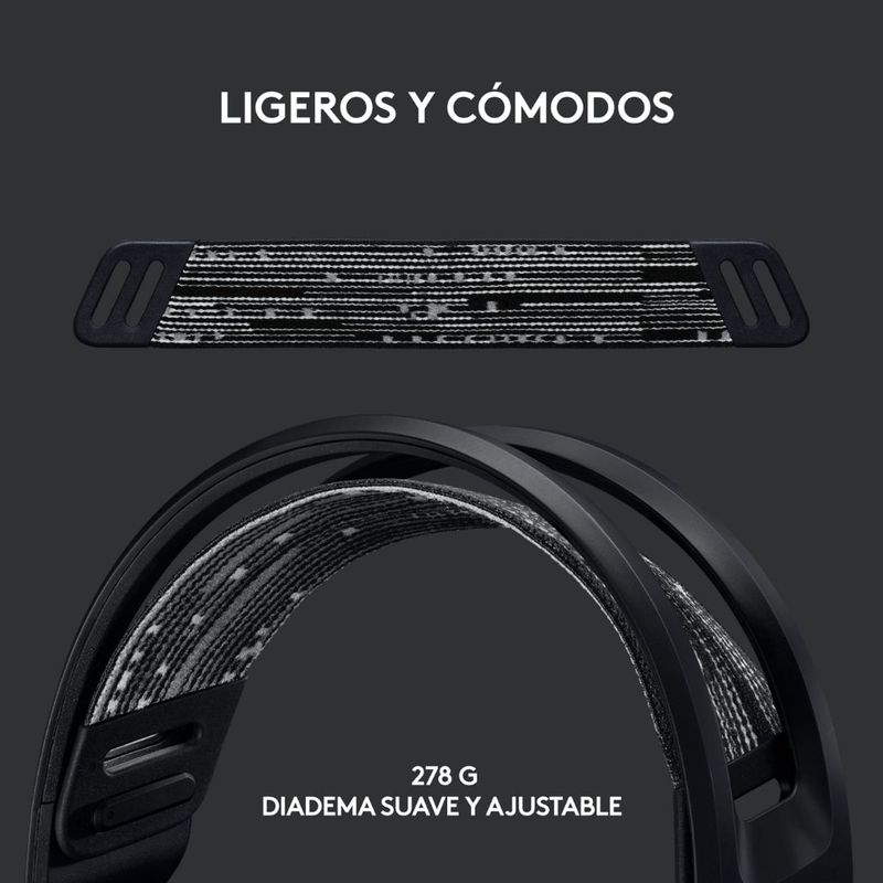 Audífonos gamer Logitech G733 Lightspeed negros garantía