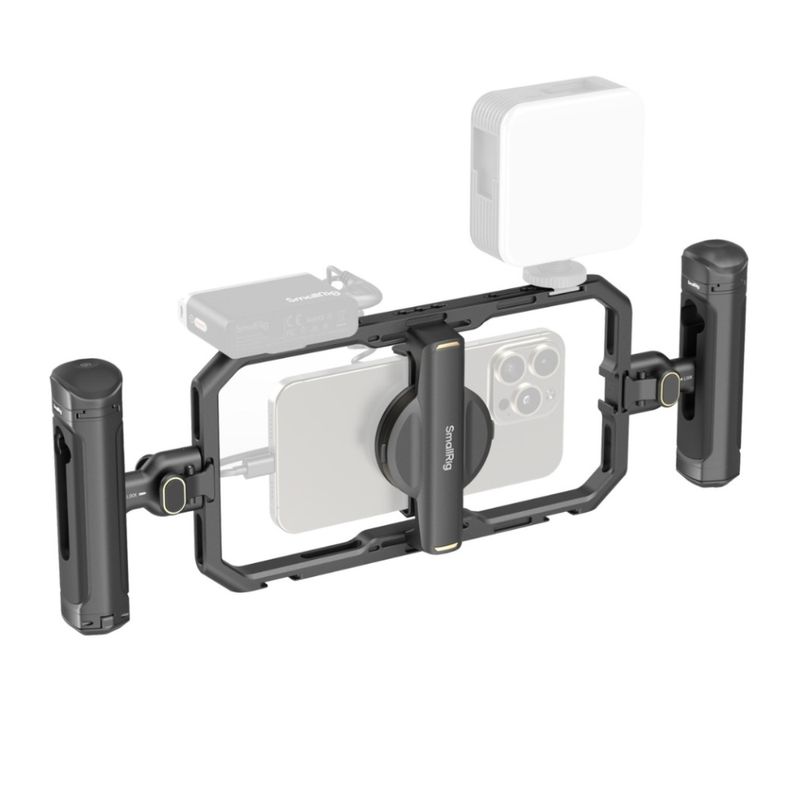 Kit de Video SmallRig 4597 para smartphone negro frontal oblicuo