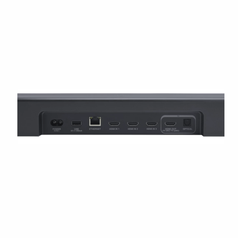 Barra JBL BAR 1000MK2 960W Dolby Atmos Bluetooth 5.3 lateral Barra JBL BAR 1000MK2 960W Dolby Atmos Bluetooth 5.3 entradas auxiliares