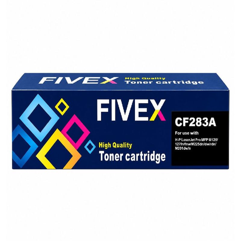 Tóner compatible Fivex 83A CF283A negro para impresoras