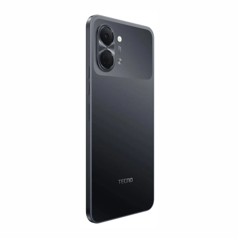 Celular Tecno Spark Go3 128 GB 4 GB RAM 13 MP negro oblicuo