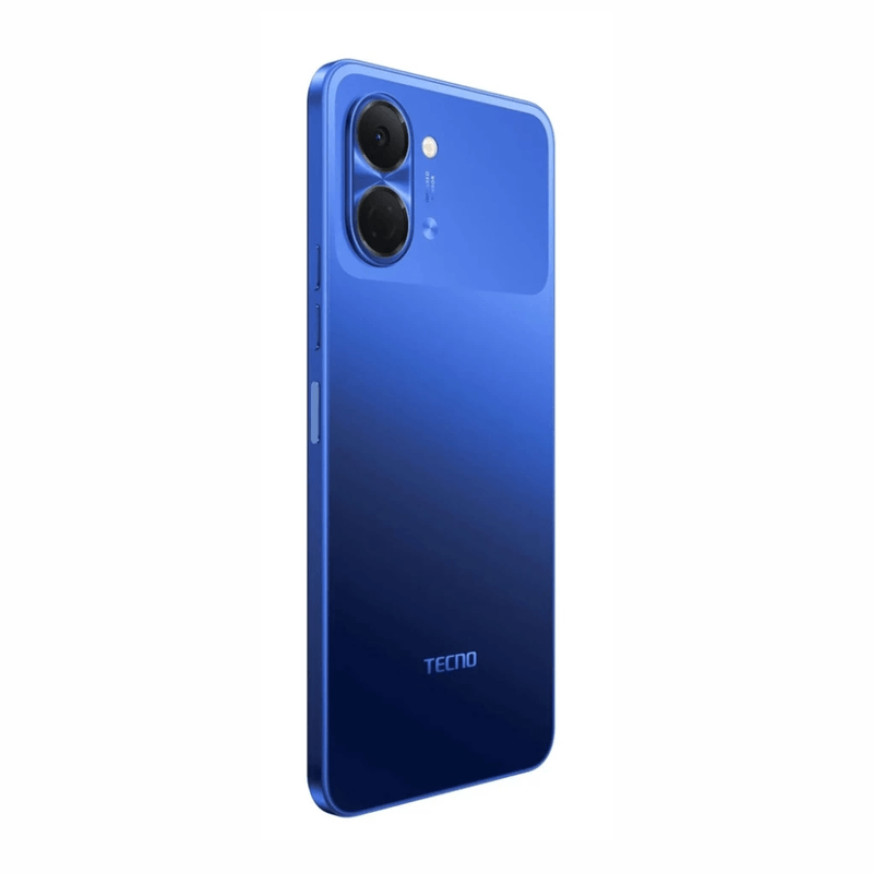 Celular Tecno Spark Go3 128 GB 4 GB RAM 13 MP azul oblicuo