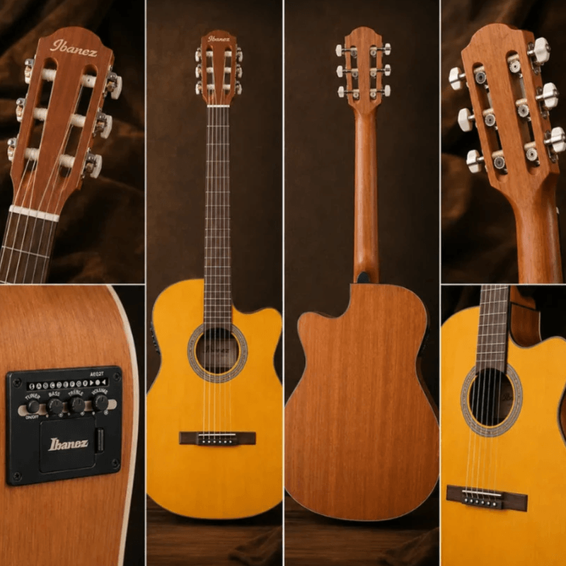 Guitarra Ibanez GA3ECE electroacústica 19 trastes amber diseño