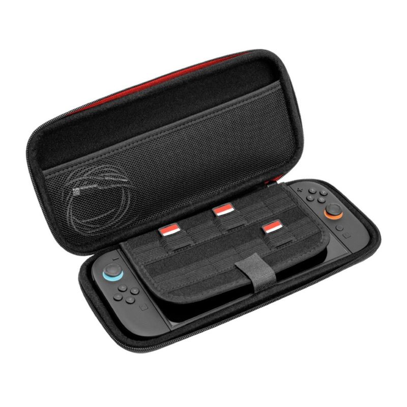 Estuche Trust GXT 1251 para Nintendo Switch 2 negro frontal oblicuo abierto