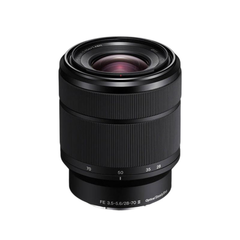Cámara Sony Alpha ILCE-7M4M 33MP con lente 28-70mm II negro frontal
