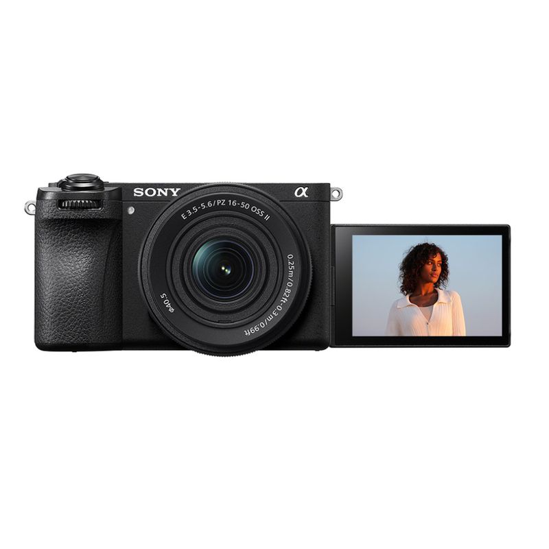 Cámara Sony ILCE-6700K APS-C 26MP 4K con lente 16-50mm II  negro frontal