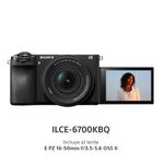 Cámara Sony ILCE-6700K APS-C 26MP 4K con lente 16-50mm II  negro frontal