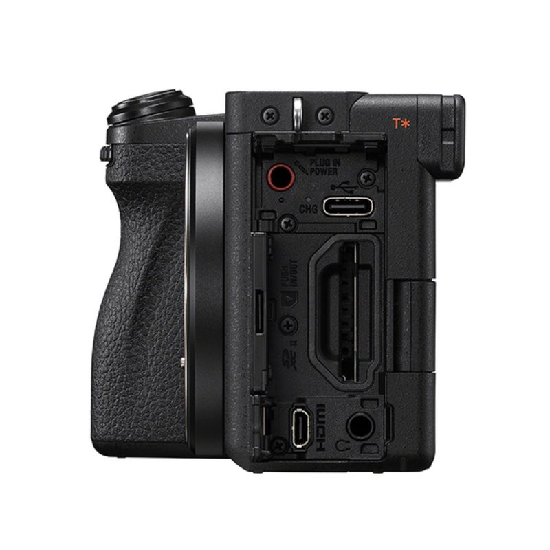 Cámara Sony ILCE-6700K APS-C 26MP 4K con lente 16-50mm II negro lateral