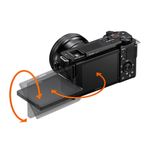 Cámara Sony ZV-E10K APS-C 24.2MP 4K con lente 16-50mm II negro dorsal oblicuo