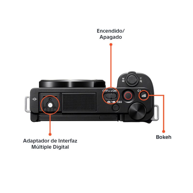 Cámara Sony ZV-E10K APS-C 24.2MP 4K con lente 16-50mm II negro partes de cámara