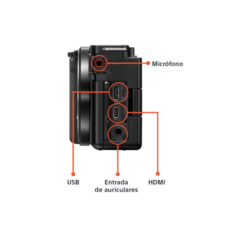 Cámara Sony ZV-E10K APS-C 24.2MP 4K con lente 16-50mm II negro partes de cámara