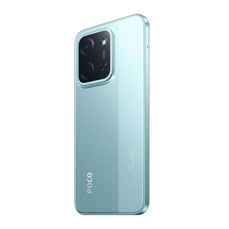 Celular Xiaomi Poco C85 4G 256 GB 8 GB RAM 50 MP Verde dorsal oblicuo