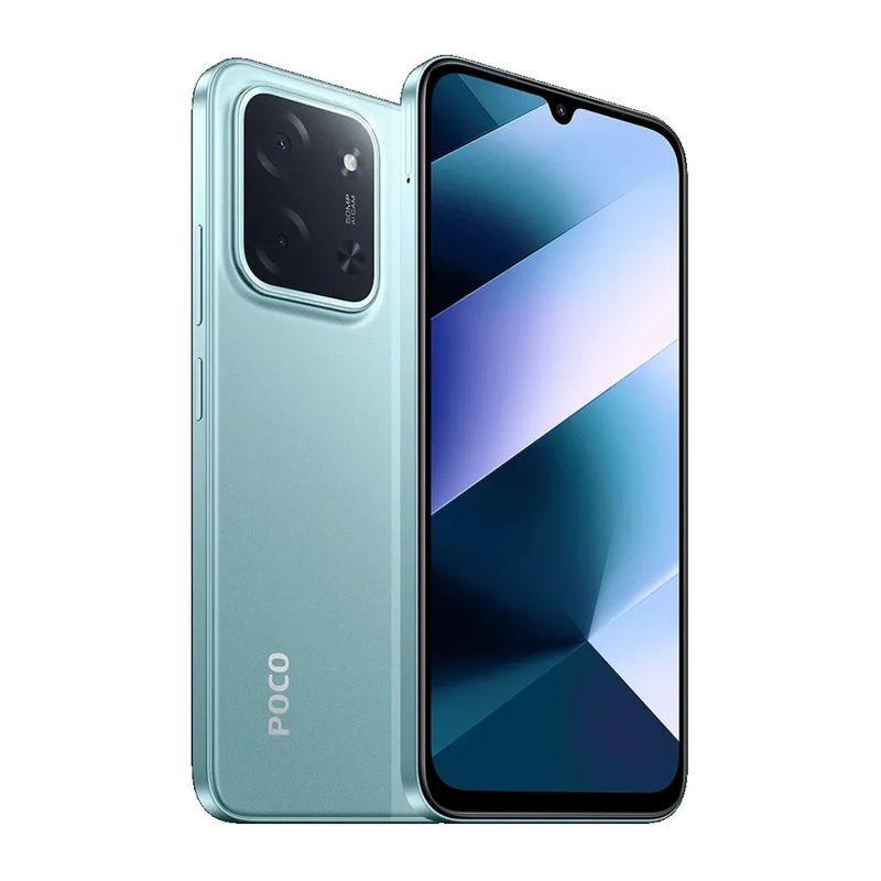 Celular Xiaomi Poco C85 4G 256 GB 8 GB RAM 50 MP Verde frontal dorsal oblicuo