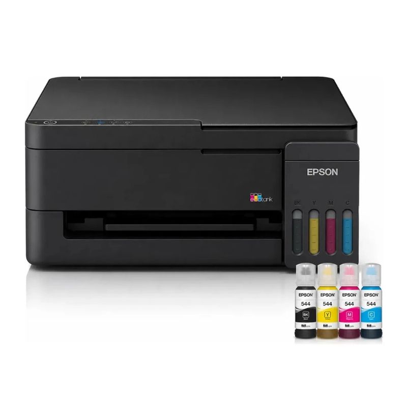 Impresora Epson EcoTank L3310 Multifuncional USB tanque recargable con tintas frontal