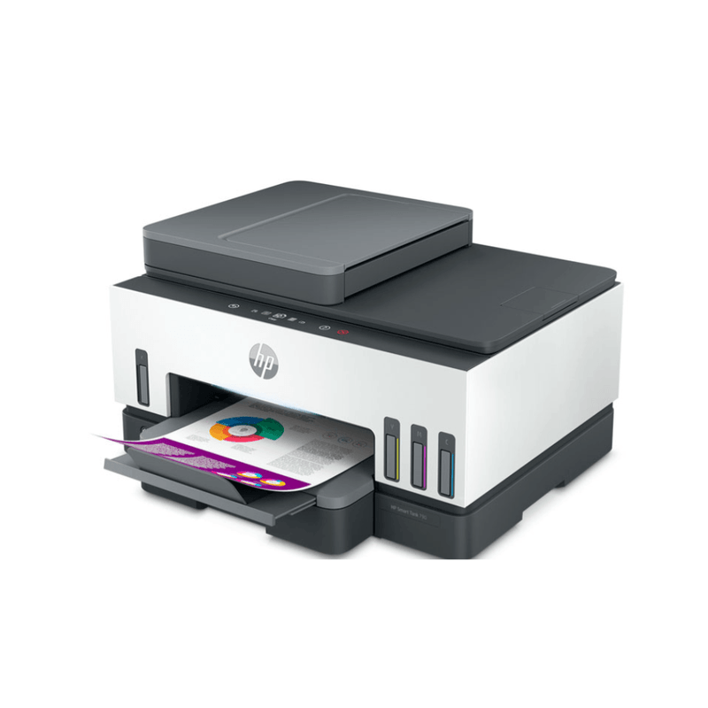 Impresora multifuncional HP Smart Tank 790 Wi-Fi gris frontal oblicuo