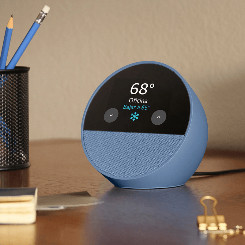 Amazon Echo Spot 2024 Alexa Bluetooth 5.0 Wi-Fi 5 azul pantalla táctil 2.83"