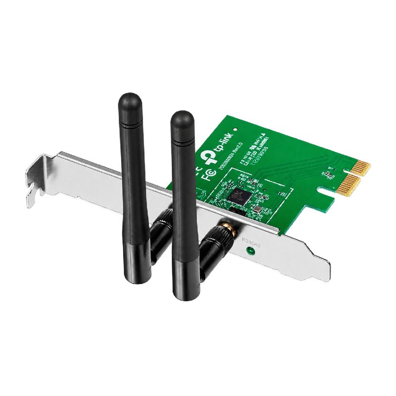 Adaptador PCI Express TP-Link TL-WN881ND 300 Mbps frontal oblicuo