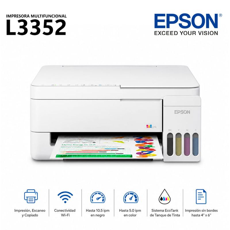 Impresora multifuncional Epson EcoTank L3352 garantía