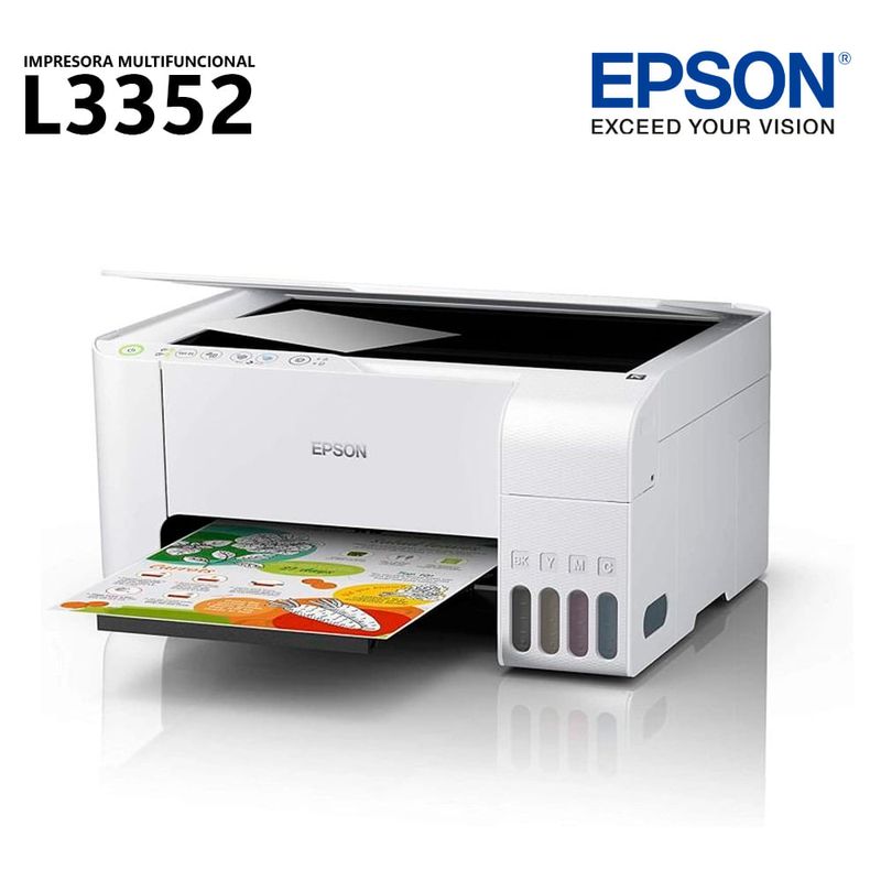 Impresora multifuncional Epson EcoTank L3352 frontal oblicuo