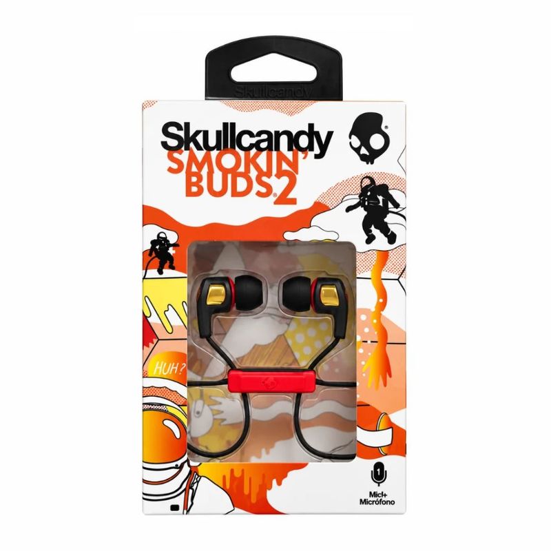 Audífonos Skullcandy Smokin Buds 2 3.5 mm negro contenido de caja