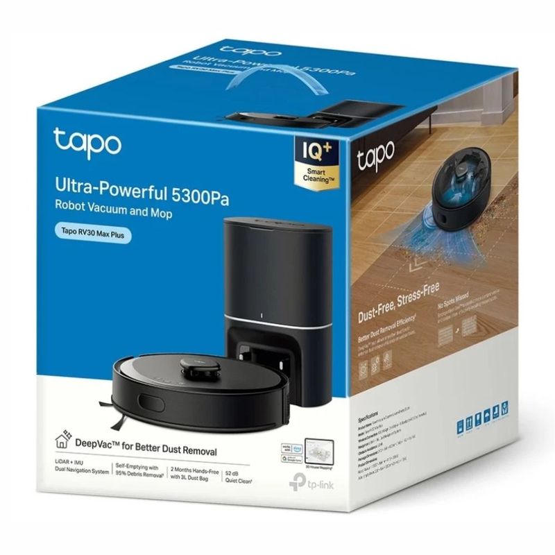Robot Aspiradora TP-Link Tapo RV30 Max Plus negro caja