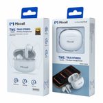 Audífonos Miccell VQ-BH204 Bluetooth 5.4 ANC IP67 blanco  caja