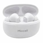 Audífonos Miccell VQ-BH204 Bluetooth 5.4 ANC IP67 blanco caja de carga