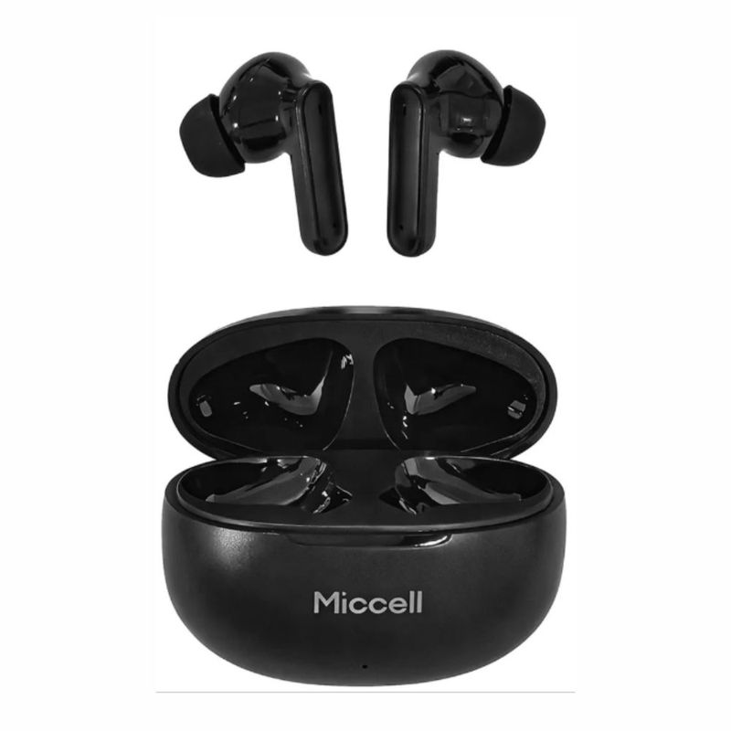 Audífonos Miccell VQ-BH204 Bluetooth 5.4 ANC IP67 negro frontal