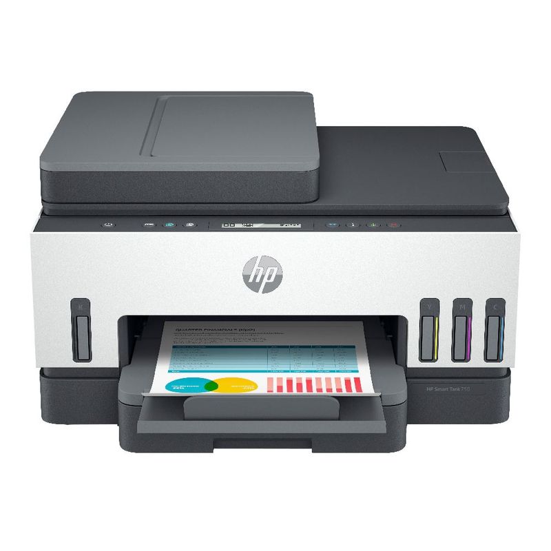 Impresora multifuncional HP Smart Tank 750 Wi-Fi frontal