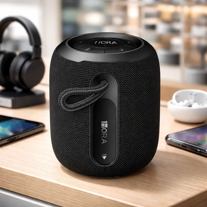 Parlante 1Hora BOC243N 7 W Bluetooth 5.3 10 h FM negro puerto USB Tipo-C