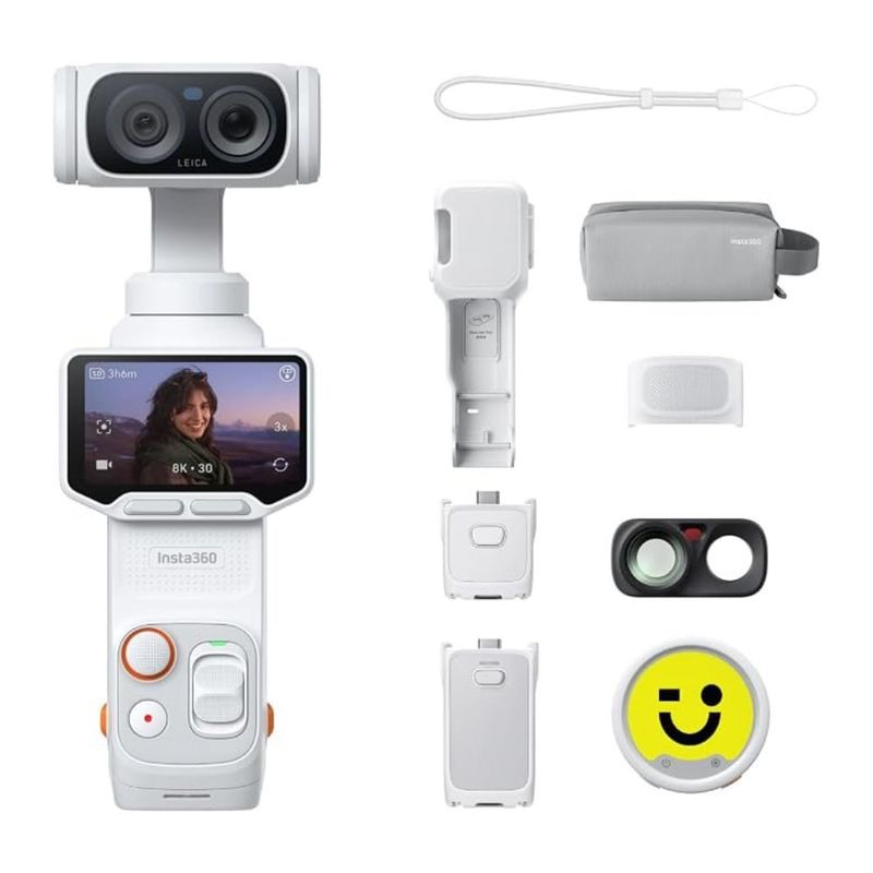 Cámara acción Insta360 Luna Ultra Creator Bundle Stellar 8K blanco contenido
