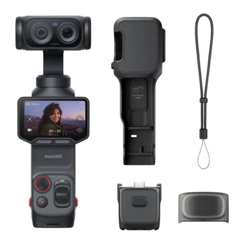 Cámara Insta360 Luna Ultra Standard Bundle 8K 120MP negro contenido