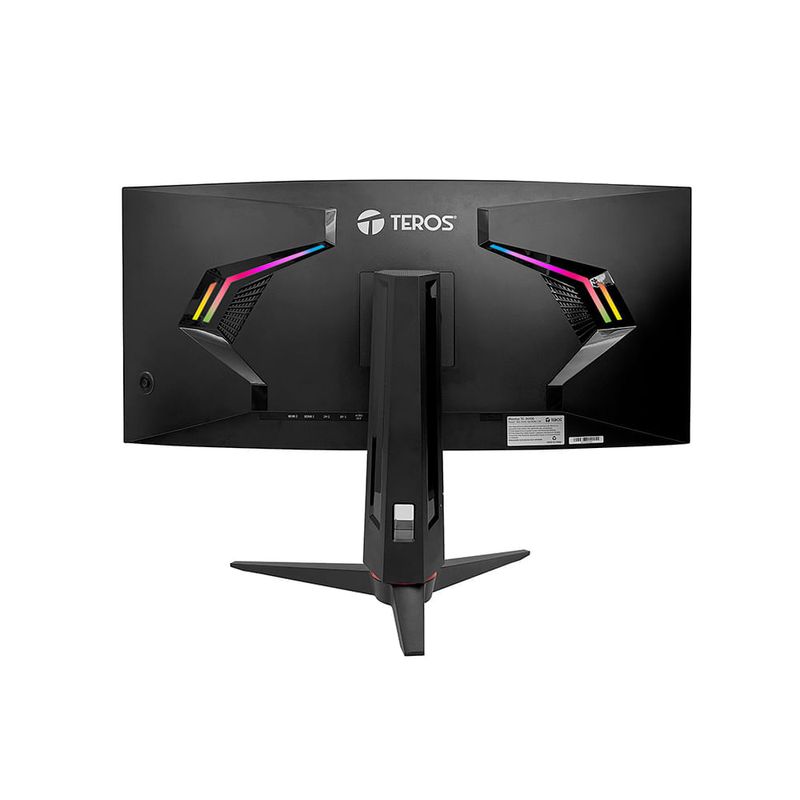 Monitor gamer curvo TEROS TE-3412G 34” UWQHD 180 Hz frontal dorsal