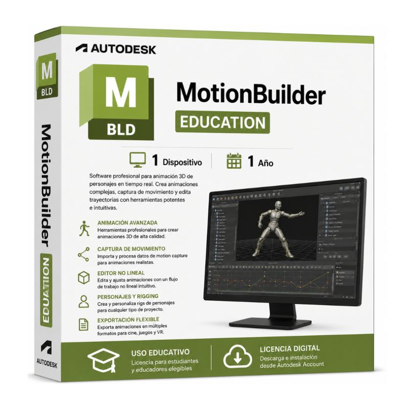Licencia Autodesk MotionBuilder Education 1 Año