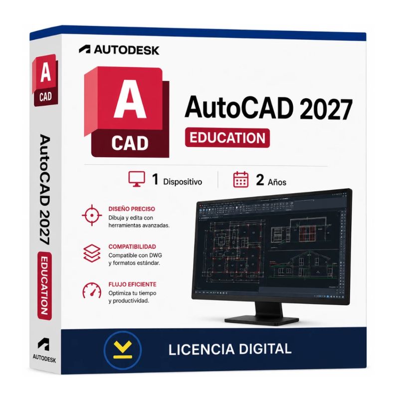 Licencia Autodesk AutoCAD 2027 Education 2 Años