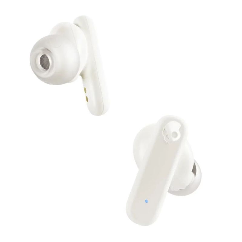 Audífonos Skullcandy Smokin Buds blanco y sidbag morral rosa controles táctiles