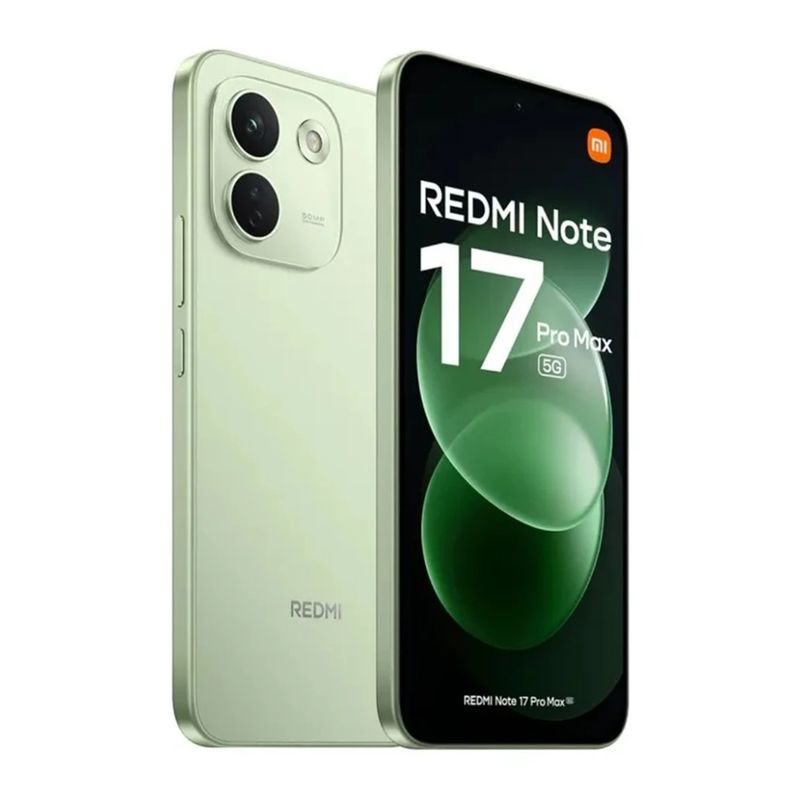 Xiaomi Redmi Note 17 Pro Max 5G 256GB verde frontal y dorsal oblicuo