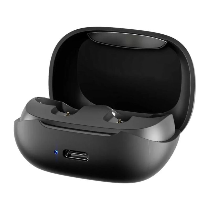 Audífonos Skullcandy Smokin Buds True Wireless IPX4 negro estuche abierto