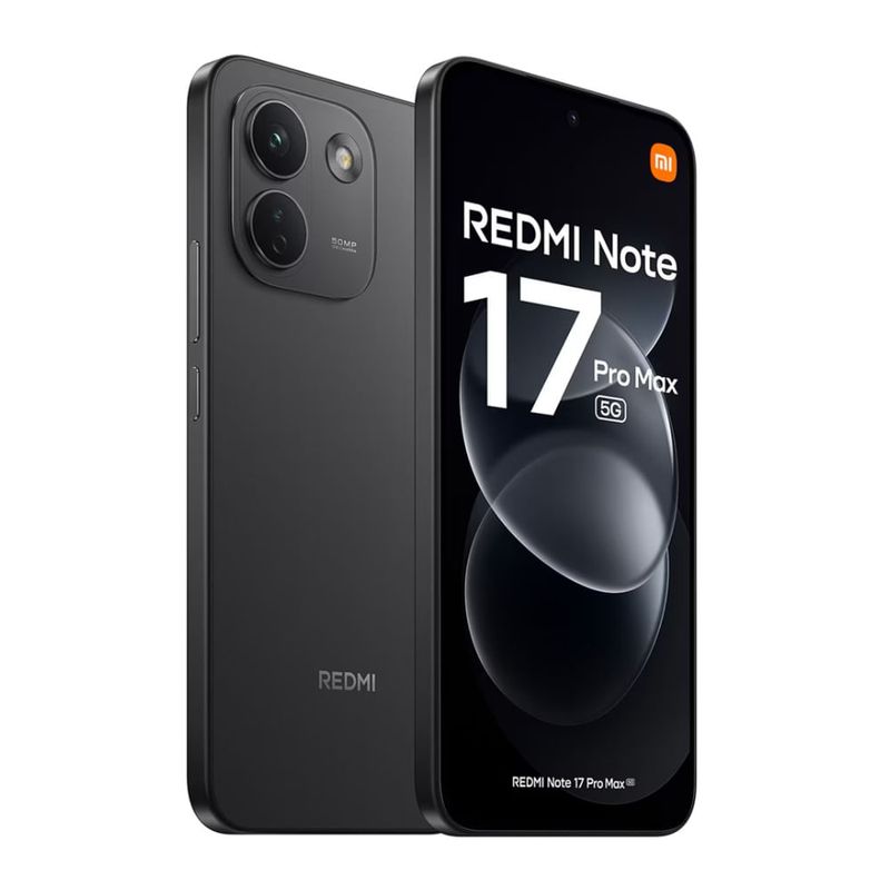 Xiaomi Redmi Note 17 Pro Max 5G 256GB Negro frontal y dorsal oblicuo