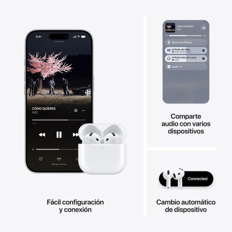 Audífonos Apple AirPods 5 TWS Bluetooth ANC IP57 blanco características