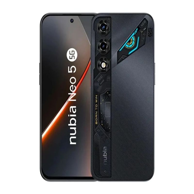 Celular ZTE Nubia Neo 5 5G 256 GB 8 GB 50 MP 6.8" negro frontal