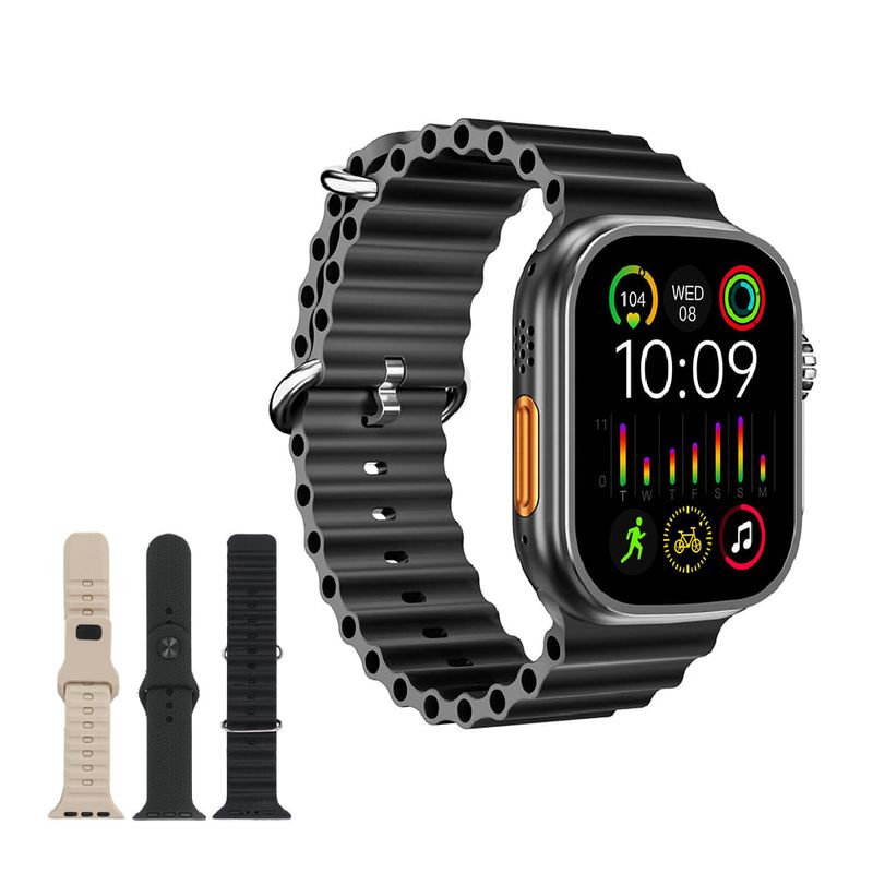 Smartwatch Miccell SM06 con 3 correas negro
