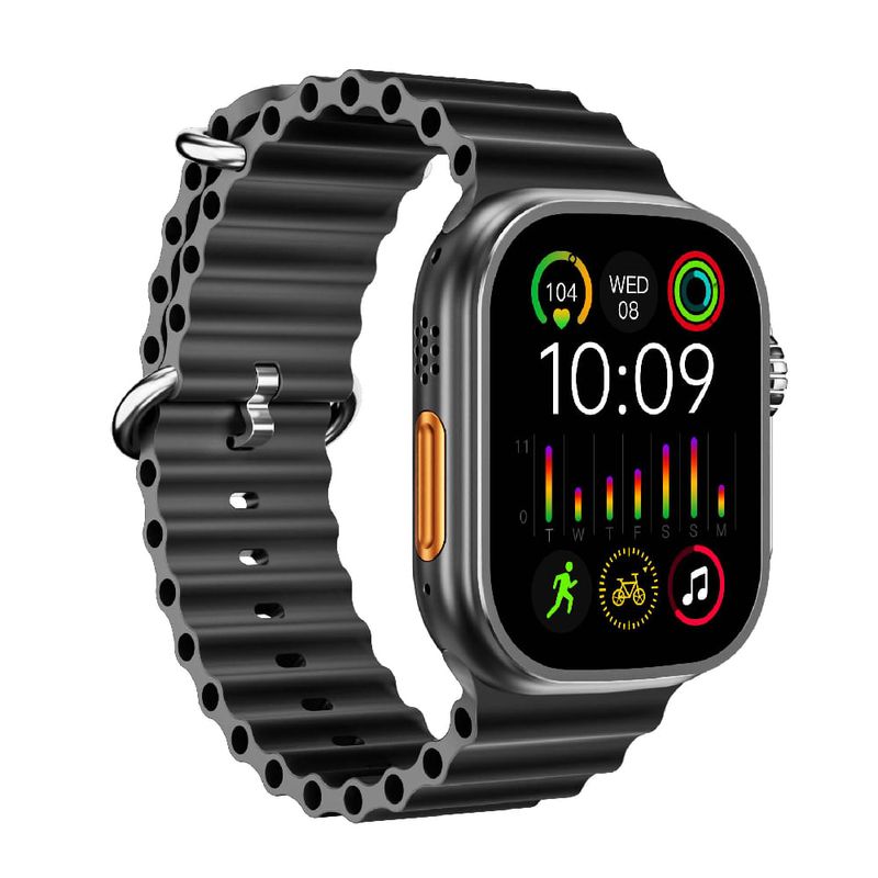 Smartwatch Miccell SM06 con 3 correas negro diagonal