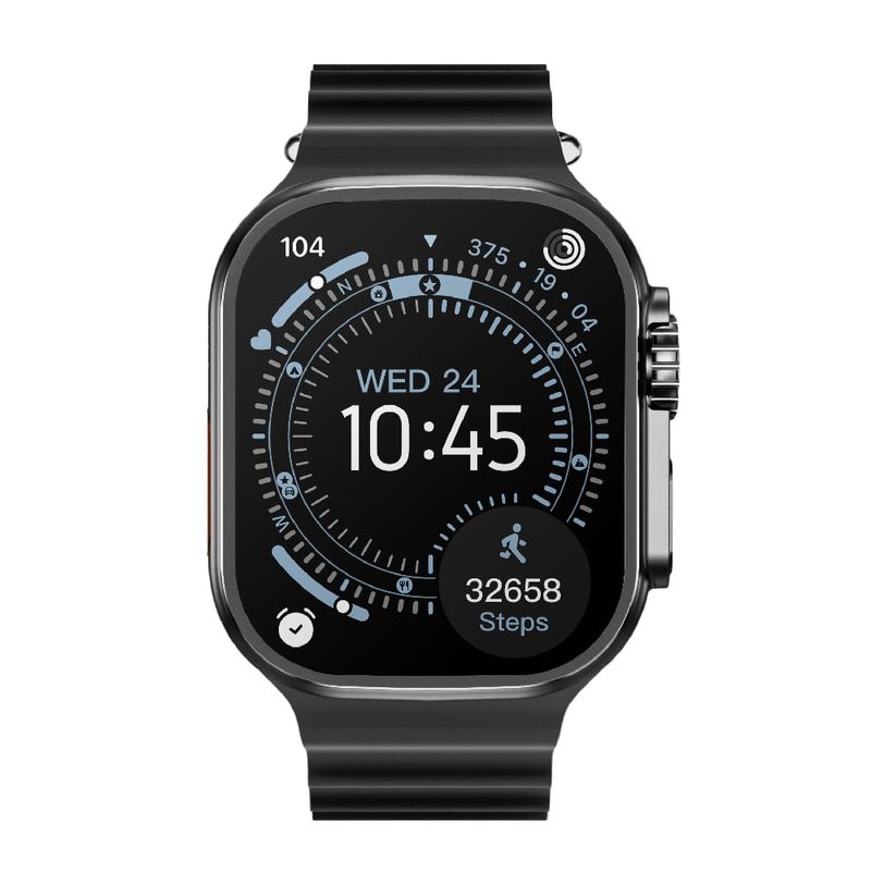 Smartwatch Miccell SM06 con 3 correas negro frontal