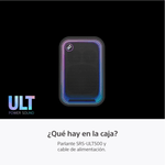 Parlante Sony ULT Tower 5 SRS-ULT500 420W IPX4 negro contenido de caja