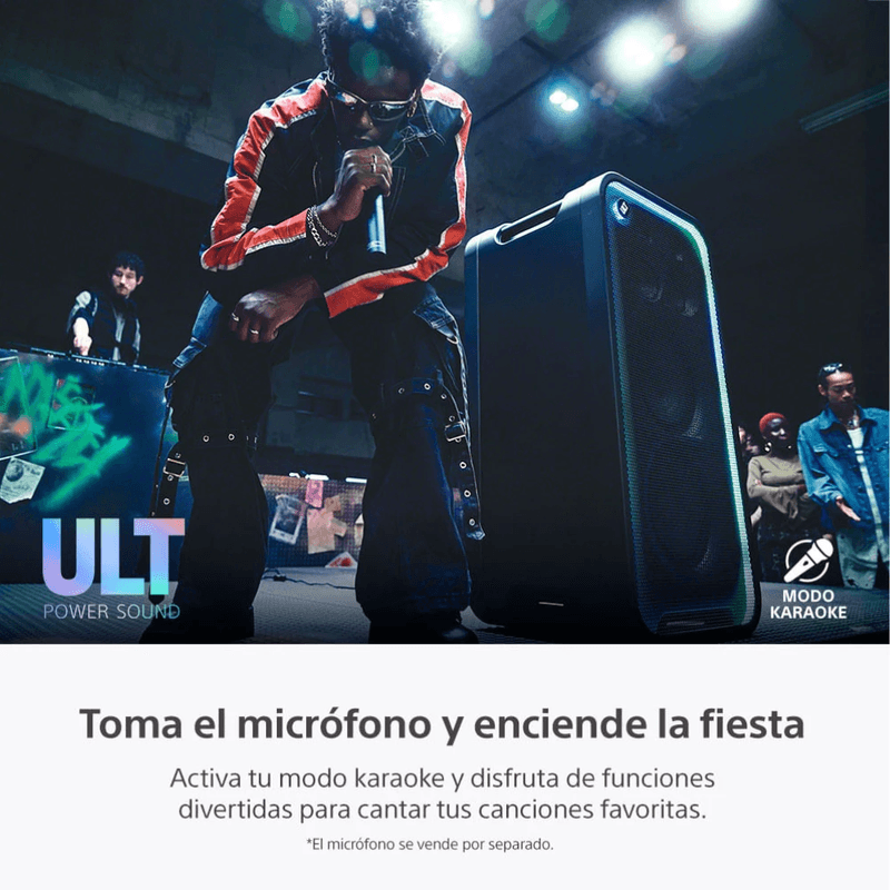 Parlante Sony ULT Tower Max SRS-ULT3000 2150W negro modo karaoke