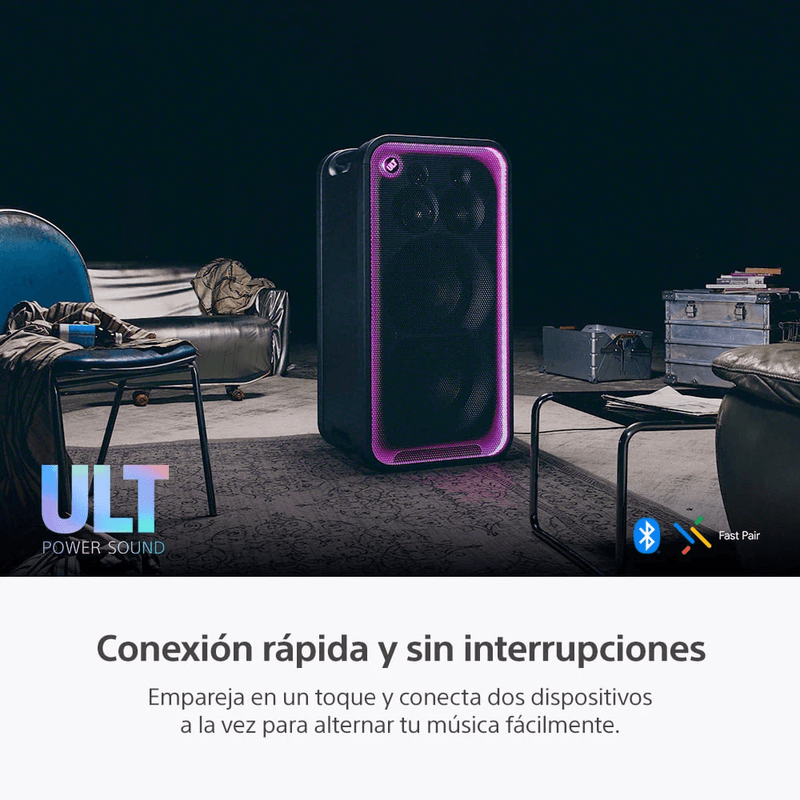 Parlante Sony ULT Tower Max SRS-ULT3000 2150W negro rápida conexión