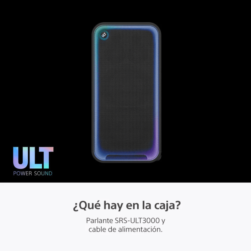 Parlante Sony ULT Tower Max SRS-ULT3000 2150W negro contenido de caja